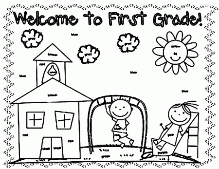 First Grade Coloring Page