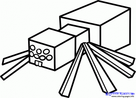 Print minecraft coloring kids spider Coloring pages