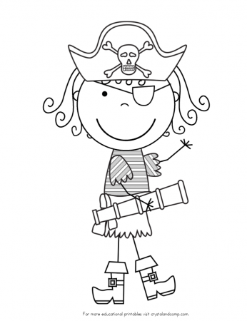 Girl Pirate Coloring Page