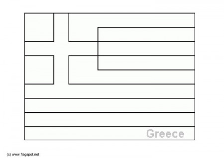 Greece Flag Coloring Page