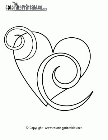 Heart Swirls Coloring Page - A Free Girls Coloring Printable
