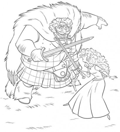 Kids-n-fun.com | Coloring page Brave Fergus and Merida