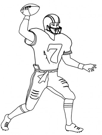 Printable NFL Football Player Number 7 Coloring Pages | Football ...