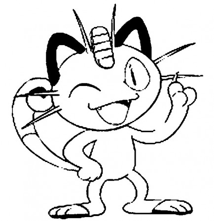 Coloring Pages Pokemon - Meowth - Drawings Pokemon