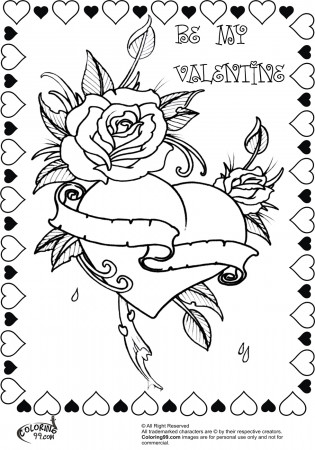 hert tatoo coloring page for kids coloring point. coloring pages ...