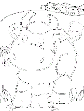 coloring pages of cows - Clip Art Library