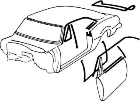 OER R5110 1967 Pontiac Firebird Chevrolet Camaro Coupe Weatherstrip Kit |  eBay