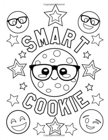 Get This Emoji Coloring Pages for Adults I Am A Smart Cookie !