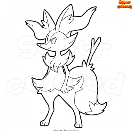 Coloring page Pokemon Braixen - Supercolored.com