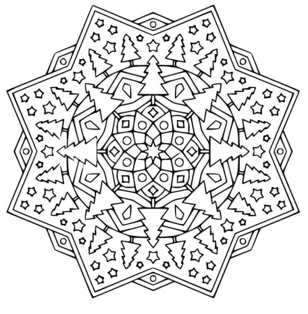 Christmas Mandala Coloring Pages - Free Printable Coloring Pages for Kids