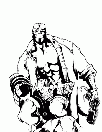 Drawing Hellboy #78487 (Superheroes) – Printable coloring pages