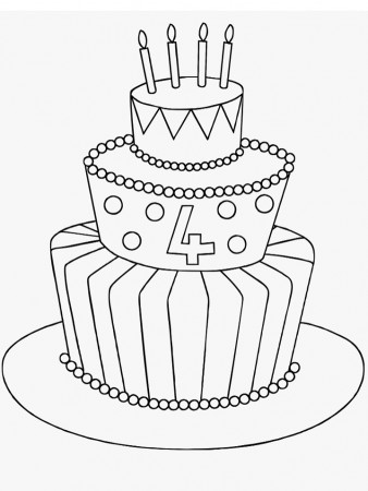 Cake Coloring Pages - Free Printable Coloring Pages for Kids