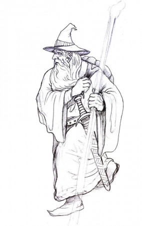 Gandalf 3 Coloring Page - Free Printable Coloring Pages for Kids