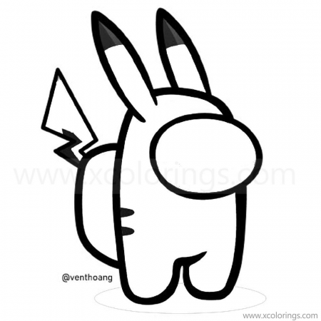 Among Us Coloring Pages Pikachu. | Printable coloring pages, Coloring pages,  Free printable coloring pages
