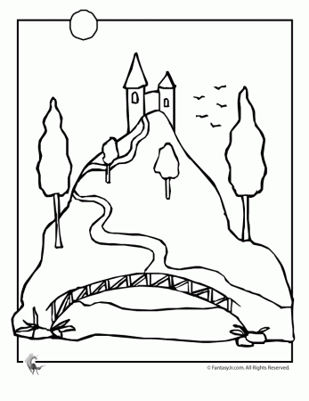Hill coloring pages