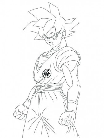 Dragon Ball Super Goku Coloring Pages in 2021 | Goku super saiyan god,  Dragon ball super wallpapers, Goku drawing