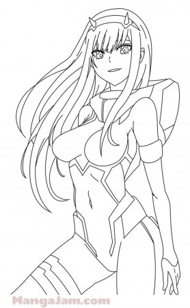 How to Draw Zero 2 from Darling in the FranXX - MANGAJAM.com | Anime  character drawing, Anime lineart, Anime drawings sketches