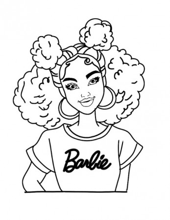 black Barbie coloring pages