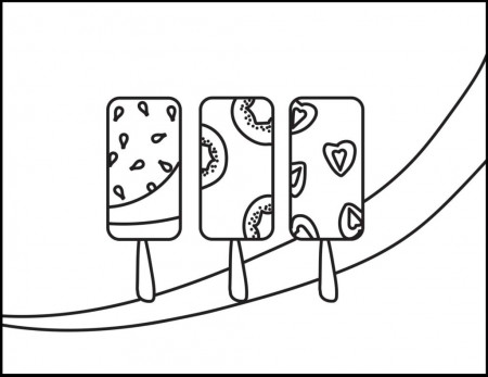 Popsicle Coloring Page | Roaring Spork