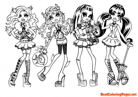 Monster High coloring pages - Bestcoloringpages.net