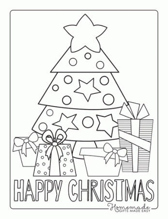 Christmas Tree Coloring Pages for Kids ...