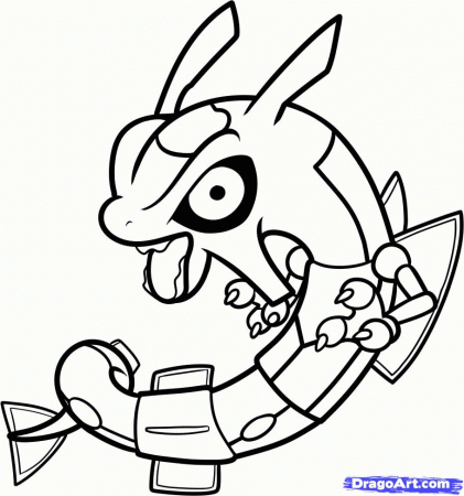 Rayquaza - Coloring Pages for Kids and for Adults