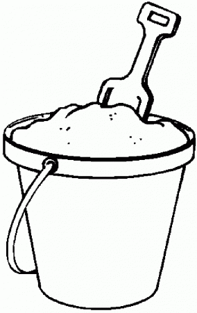 Bucket and spade coloring pages download and print for free