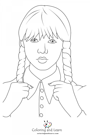 Wednesday Addams Coloring Pages : r/Wednesday