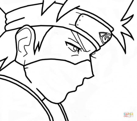 Kakashi Hatake from Naruto coloring page | Free Printable Coloring Pages