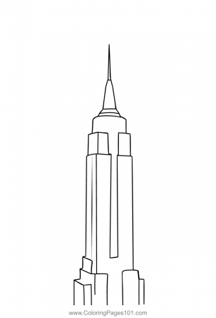 Empire State Building Coloring Page for Kids - Free USA Printable Coloring  Pages Online for Kids - ColoringPages101.com | Coloring Pages for Kids