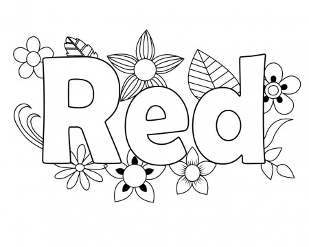 Red Coloring Pages | Preschool coloring pages, Coloring pages, Apple coloring  pages
