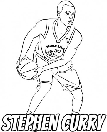 Stephen Curry coloring sheet for children printable images