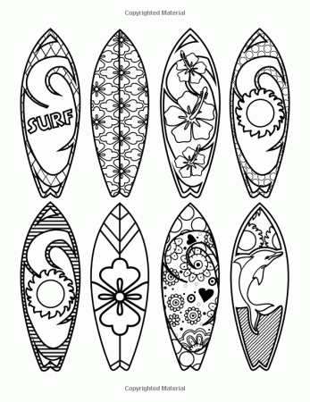 Amazon.com: Beach Party Coloring Book: 24 Page Coloring Book  (9781533327567): Dani Kates: Books | Surfboard drawing, Surf drawing, Surf  tattoo