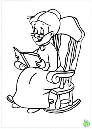 Granny Looney Tunes | granny on looneytunes Colouring Pages ...