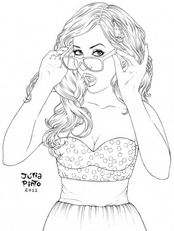 hipster tumblr coloring pages | Chicas dibujos, Colorear anime ...