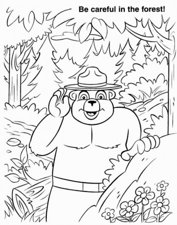 Colouring Pages: Smokey The Bear Coloring Pages Printable Goldie ...