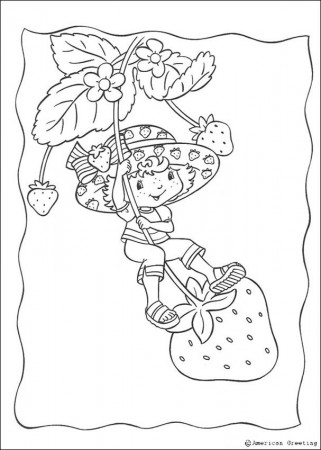 STRAWBERRY SHORTCAKE coloring pages - Big strawberry