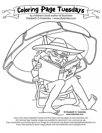 dulemba: Coloring Page Tuesday - Summer Reading