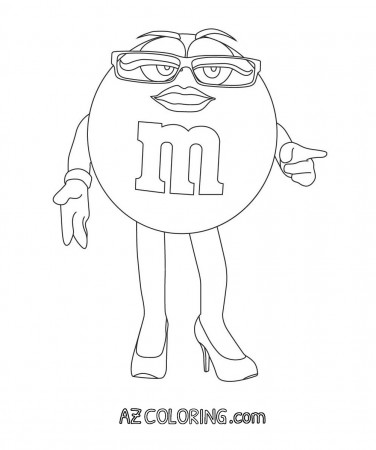 M&M Coloring Page