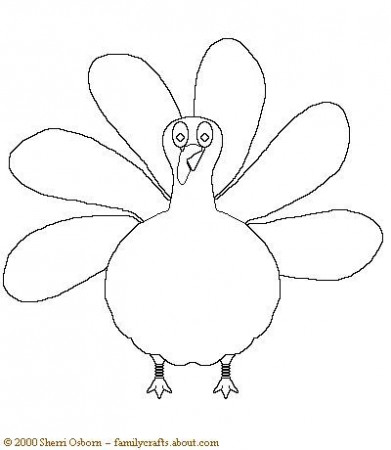 turkey outline | Print and color this turkey for Thanksgiving or ...