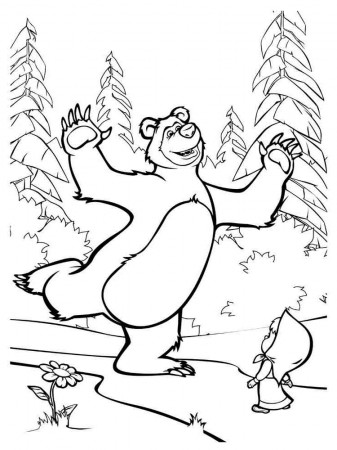 Masha and The Bear coloring pages. Download and print Mascha and ...