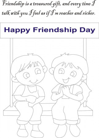 Happy Friendship Day Coloring Pages 2016 - Friendship Day Coloring ...