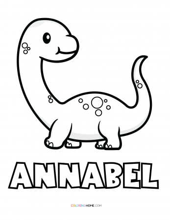 Annabel dinosaur coloring page