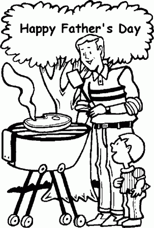 fathers day grilling coloring sheets ...