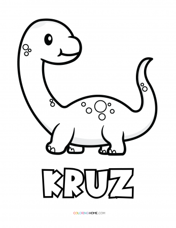 Kruz dinosaur coloring page
