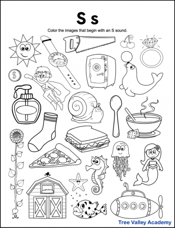 Letter S Sound Worksheets - Tree Valley Academy