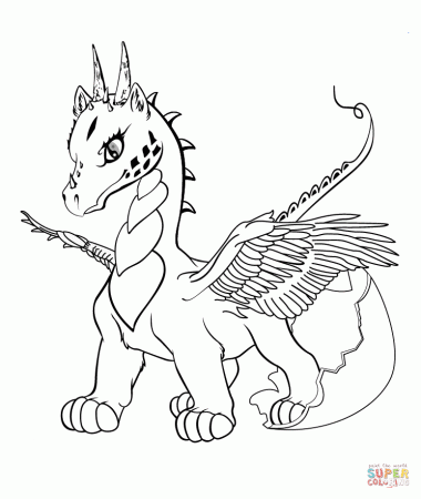 Baby Dragon coloring page | Free Printable Coloring Pages