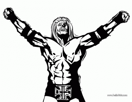 WRESTLING coloring pages - Triple H
