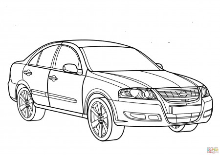 Nissan Almera coloring page | Free Printable Coloring Pages