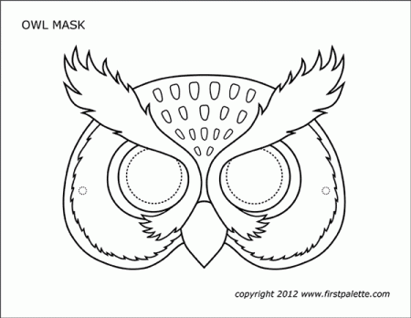 Owl Mask | Free Printable Templates & Coloring Pages | FirstPalette.com